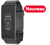 Tracker d'activit&eacute; rectangulaire avec moniteur de fr&eacute;quence cardiaque, notifications intelligentes et &eacute;cran tactile couleur